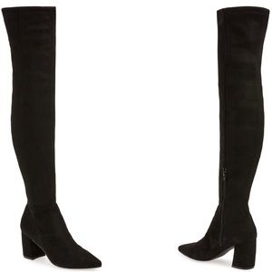 Steve Madden 9.5 over the knee suede black boots- brand new